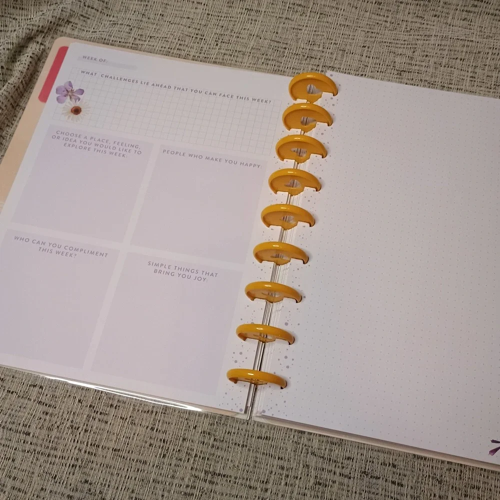 Happy Planner Pressed Florals Classic Inspiration Guided Journal 80 Sheets New